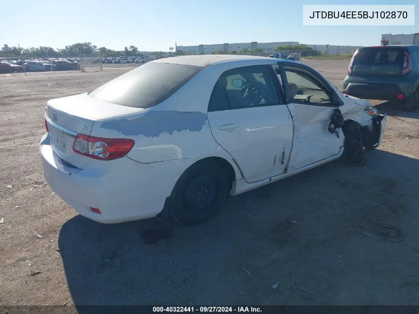 2011 Toyota Corolla Le VIN: JTDBU4EE5BJ102870 Lot: 40322441