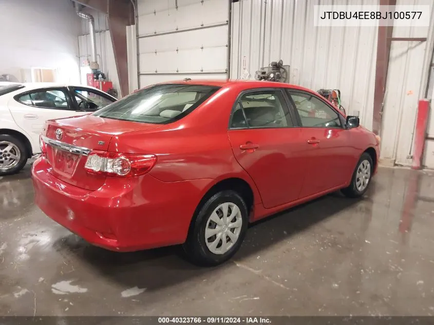 2011 Toyota Corolla Le VIN: JTDBU4EE8BJ100577 Lot: 40323766