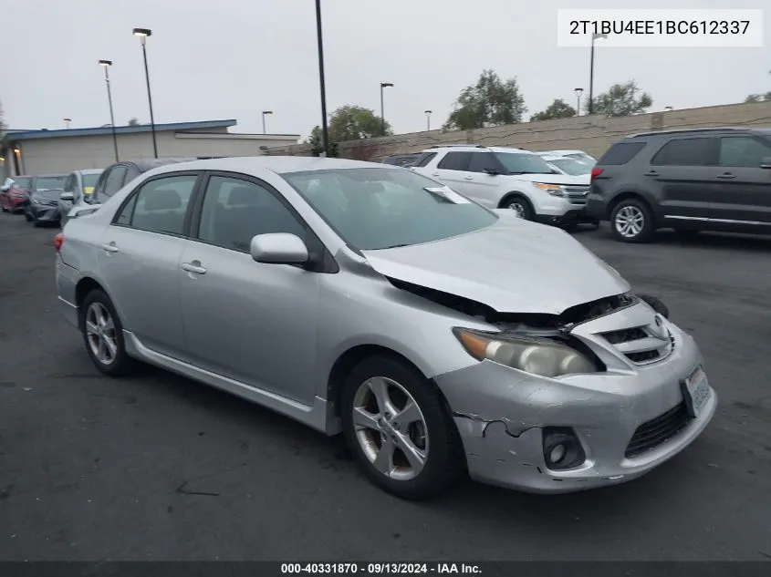 2011 Toyota Corolla S VIN: 2T1BU4EE1BC612337 Lot: 40331870