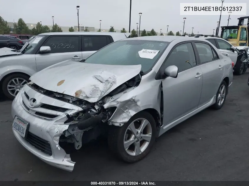 2011 Toyota Corolla S VIN: 2T1BU4EE1BC612337 Lot: 40331870