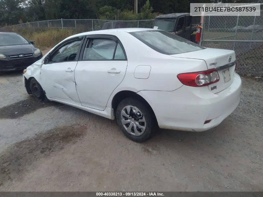 2011 Toyota Corolla S/Le VIN: 2T1BU4EE7BC587539 Lot: 40338213