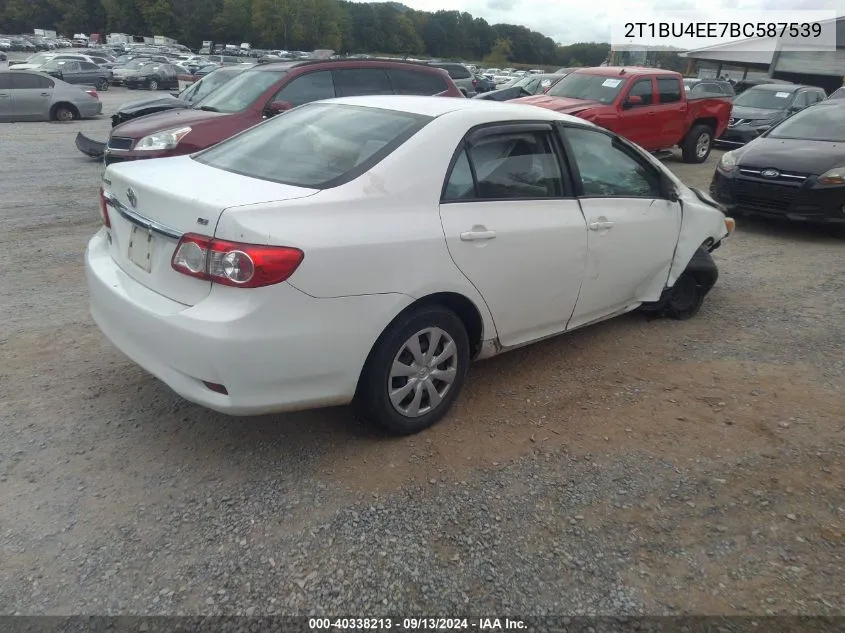 2011 Toyota Corolla S/Le VIN: 2T1BU4EE7BC587539 Lot: 40338213