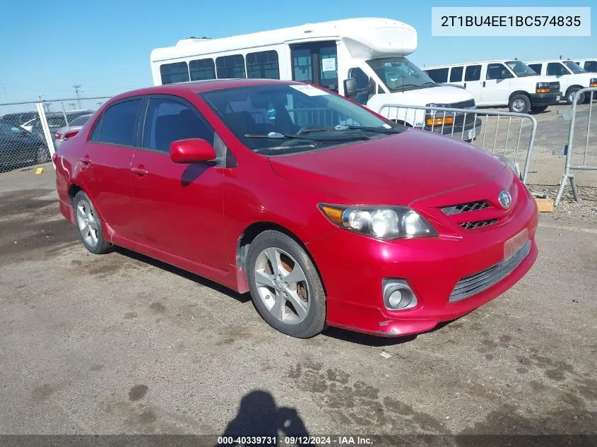 2011 Toyota Corolla S VIN: 2T1BU4EE1BC574835 Lot: 40339731