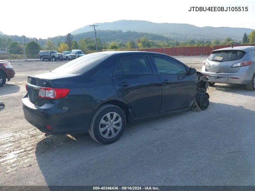 2011 Toyota Corolla S/Le VIN: JTDBU4EE0BJ105515 Lot: 40346436