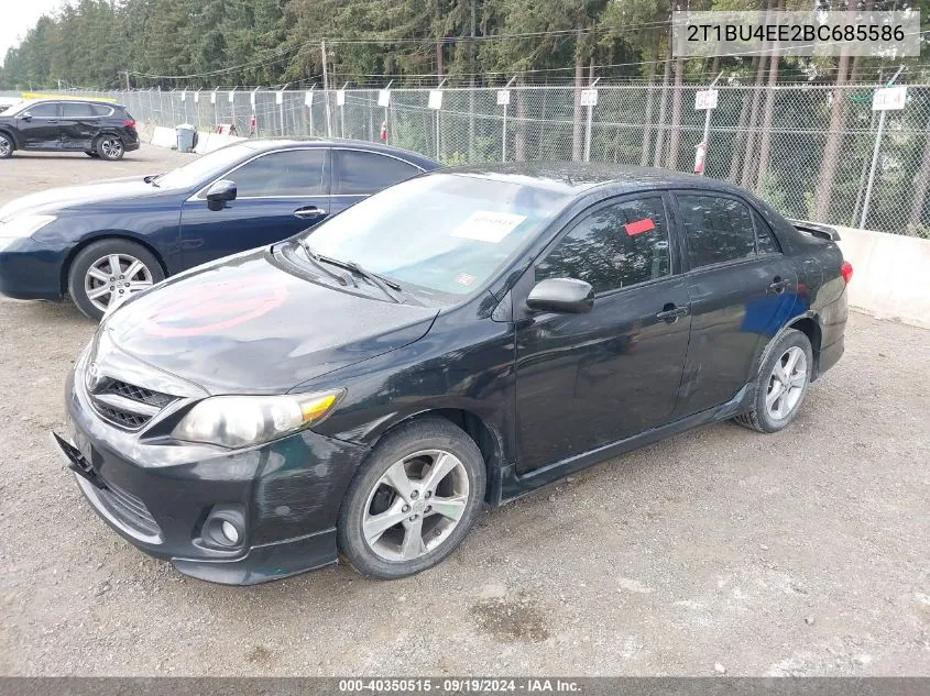 2011 Toyota Corolla S VIN: 2T1BU4EE2BC685586 Lot: 40350515