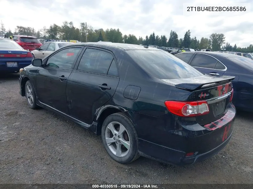 2011 Toyota Corolla S VIN: 2T1BU4EE2BC685586 Lot: 40350515