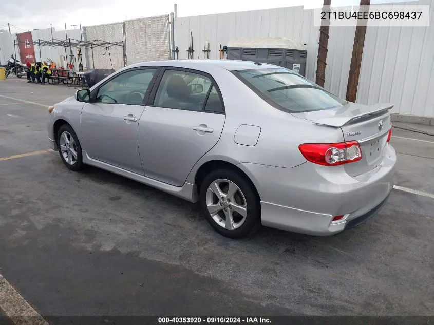 2011 Toyota Corolla S VIN: 2T1BU4EE6BC698437 Lot: 40353920