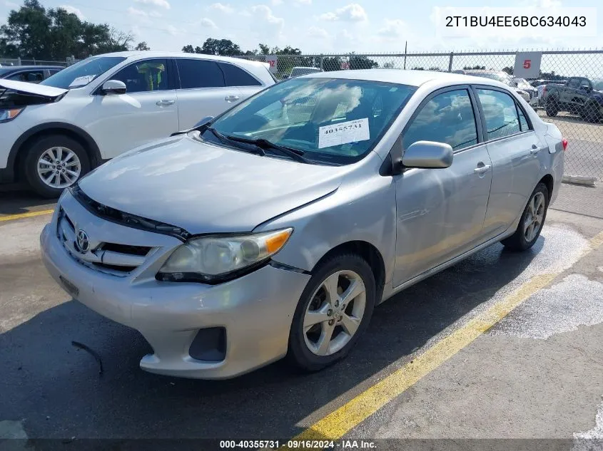 2011 Toyota Corolla Le VIN: 2T1BU4EE6BC634043 Lot: 40355731