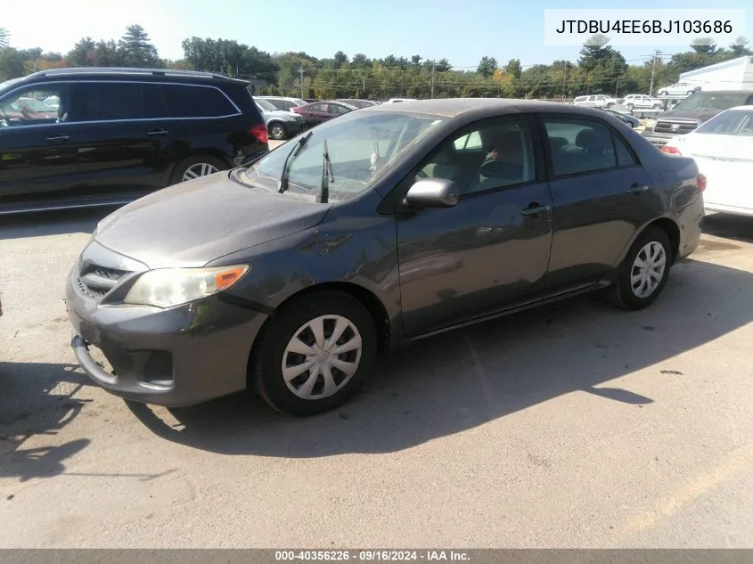 2011 Toyota Corolla Le VIN: JTDBU4EE6BJ103686 Lot: 40356226