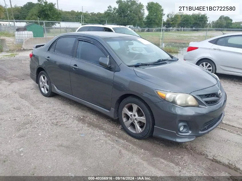 2011 Toyota Corolla S VIN: 2T1BU4EE1BC722580 Lot: 40356916