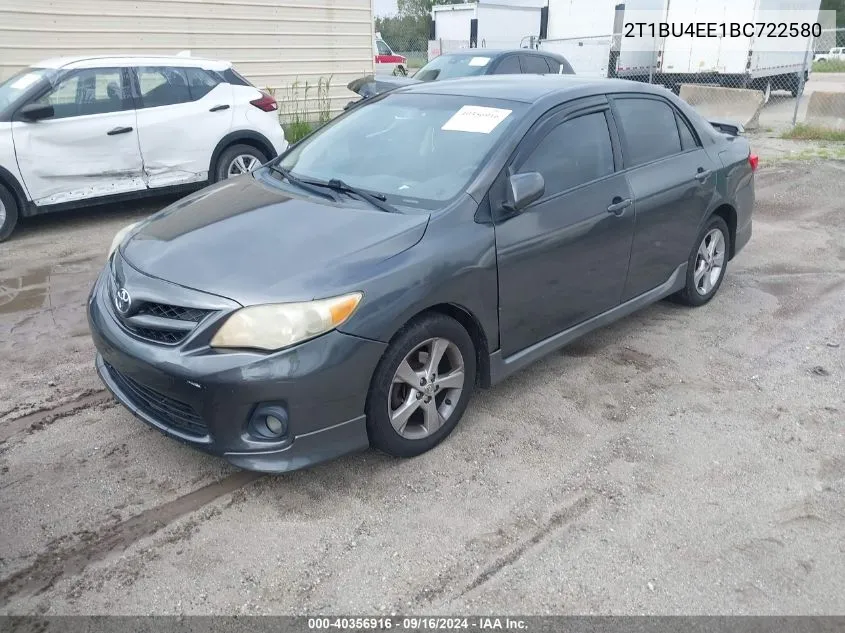 2011 Toyota Corolla S VIN: 2T1BU4EE1BC722580 Lot: 40356916