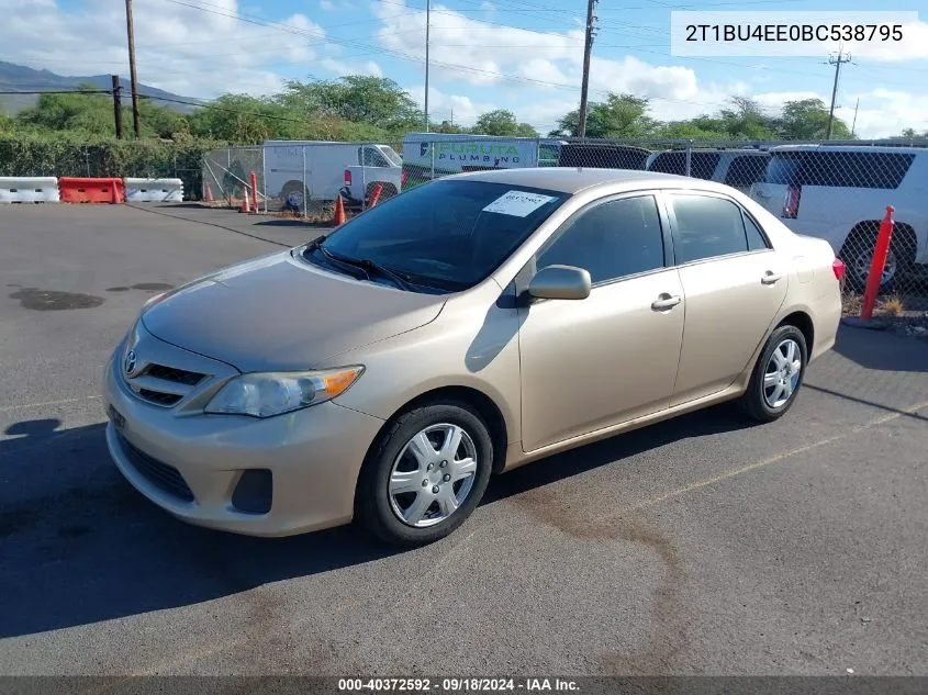 2011 Toyota Corolla Le VIN: 2T1BU4EE0BC538795 Lot: 40372592