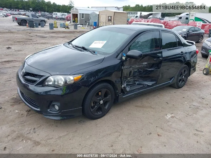 2011 Toyota Corolla S VIN: 2T1BU4EE9BC654884 Lot: 40375735