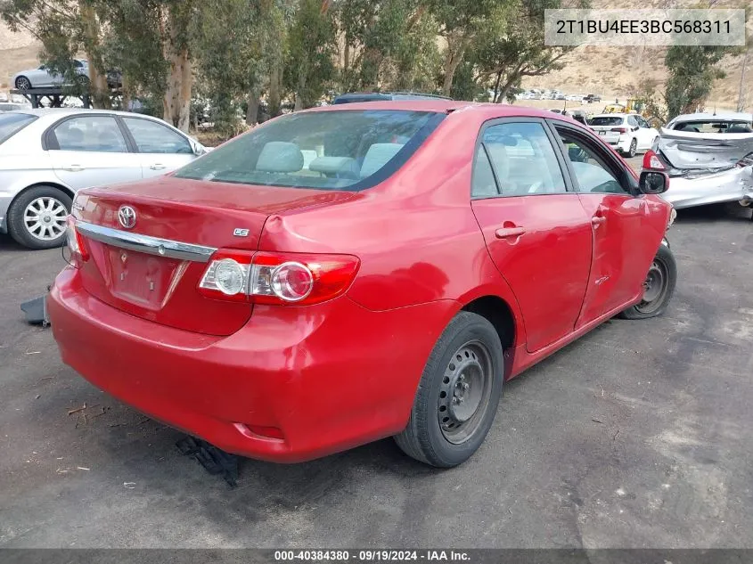 2011 Toyota Corolla Le VIN: 2T1BU4EE3BC568311 Lot: 40384380