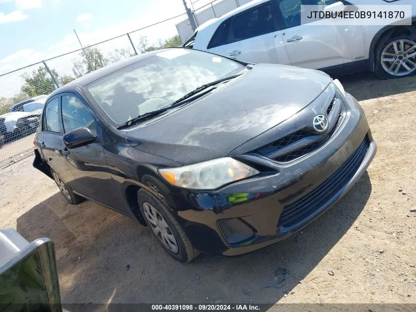 2011 Toyota Corolla Le VIN: JTDBU4EE0B9141870 Lot: 40391098