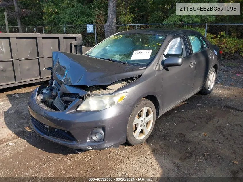 2011 Toyota Corolla Le VIN: 2T1BU4EE2BC591093 Lot: 40392368