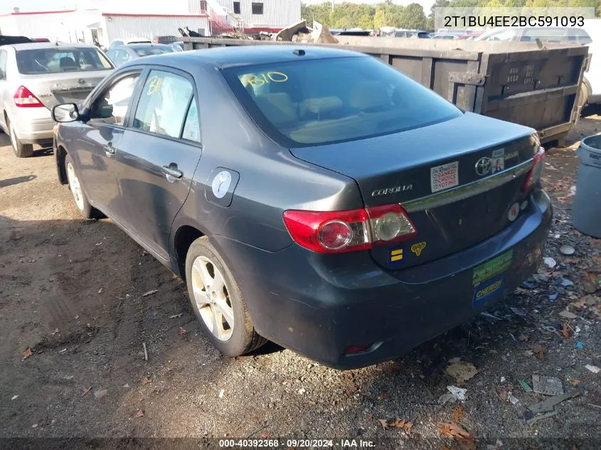 2011 Toyota Corolla Le VIN: 2T1BU4EE2BC591093 Lot: 40392368