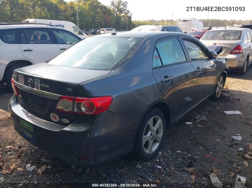 2011 Toyota Corolla Le VIN: 2T1BU4EE2BC591093 Lot: 40392368