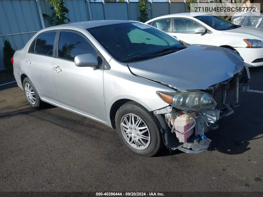 2011 Toyota Corolla Le VIN: 2T1BU4EE2BC587772 Lot: 40396444