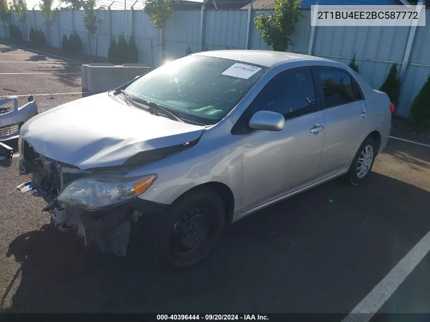 2011 Toyota Corolla Le VIN: 2T1BU4EE2BC587772 Lot: 40396444