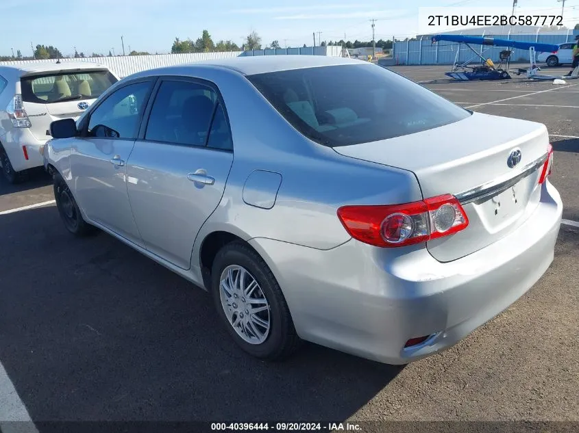 2011 Toyota Corolla Le VIN: 2T1BU4EE2BC587772 Lot: 40396444