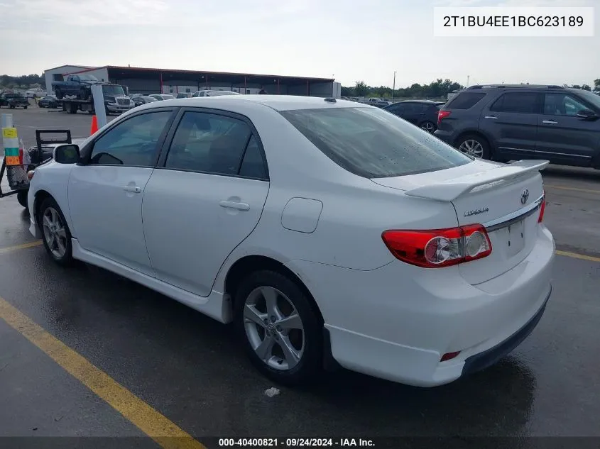 2011 Toyota Corolla S/Le VIN: 2T1BU4EE1BC623189 Lot: 40400821