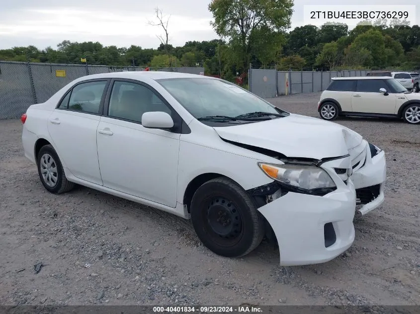 2011 Toyota Corolla S/Le VIN: 2T1BU4EE3BC736299 Lot: 40401834