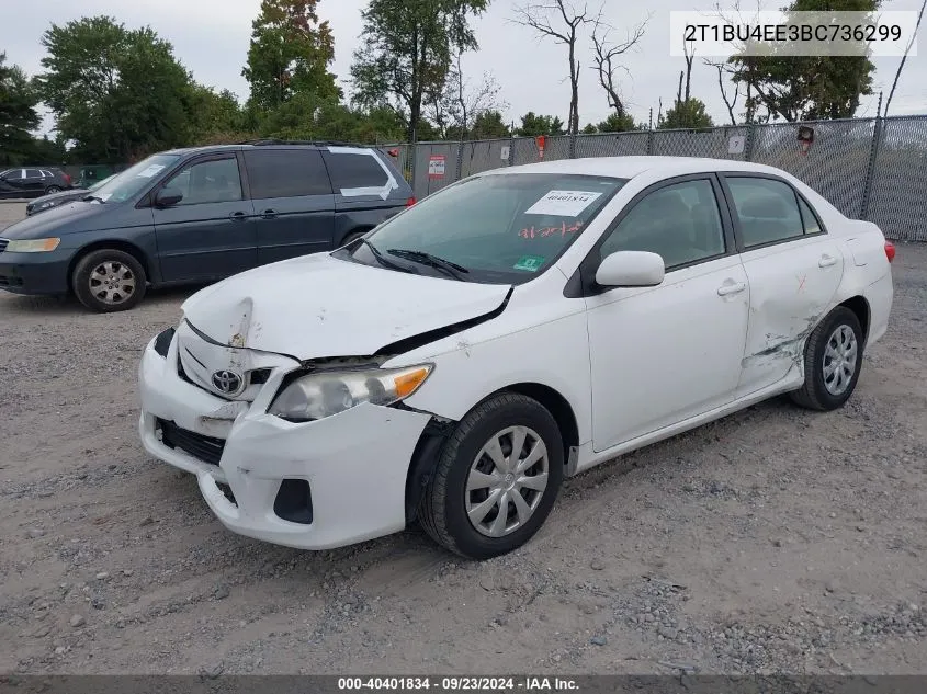 2011 Toyota Corolla S/Le VIN: 2T1BU4EE3BC736299 Lot: 40401834