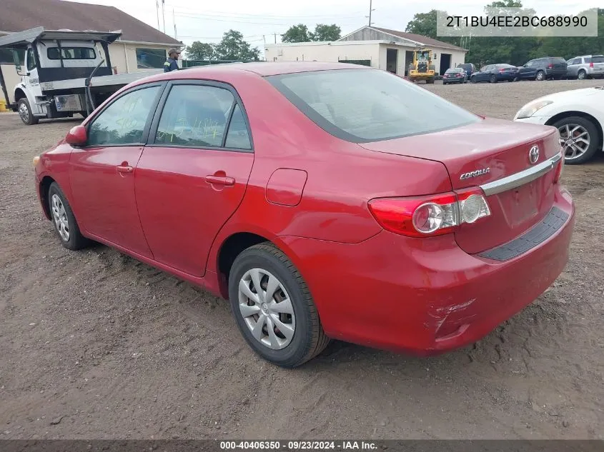 2011 Toyota Corolla Le VIN: 2T1BU4EE2BC688990 Lot: 40406350