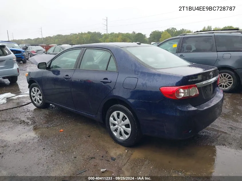 2011 Toyota Corolla Le VIN: 2T1BU4EE9BC728787 Lot: 40411233