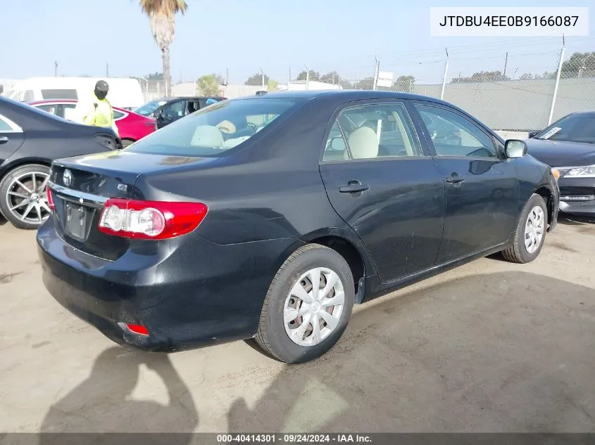 2011 Toyota Corolla Le VIN: JTDBU4EE0B9166087 Lot: 40414301