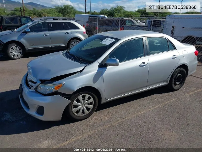 2011 Toyota Corolla S/Le VIN: 2T1BU4EE7BC538860 Lot: 40416912