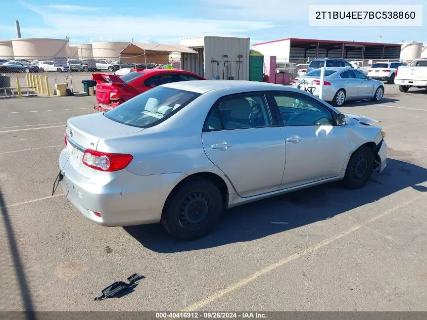 2011 Toyota Corolla S/Le VIN: 2T1BU4EE7BC538860 Lot: 40416912