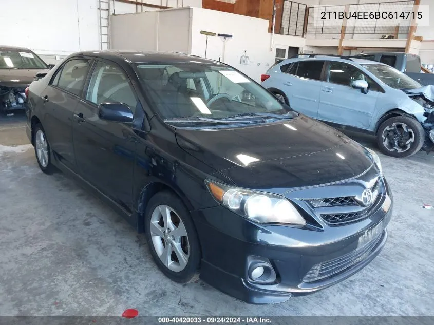 2011 Toyota Corolla S VIN: 2T1BU4EE6BC614715 Lot: 40420033