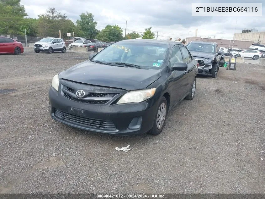 2T1BU4EE3BC664116 2011 Toyota Corolla Le