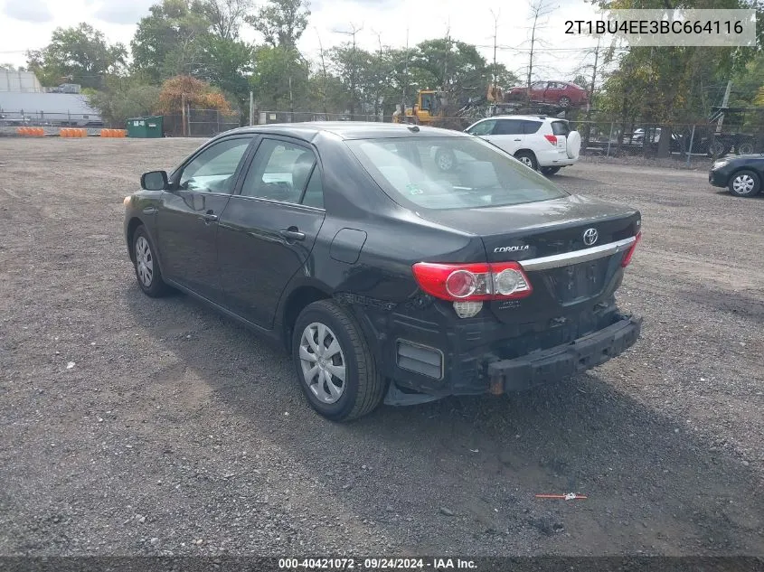 2011 Toyota Corolla Le VIN: 2T1BU4EE3BC664116 Lot: 40421072