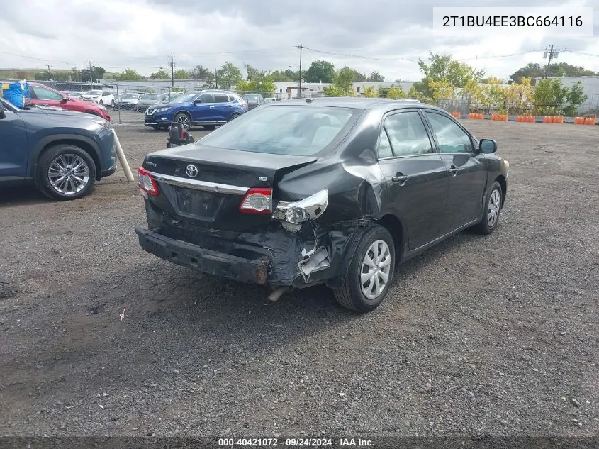 2T1BU4EE3BC664116 2011 Toyota Corolla Le