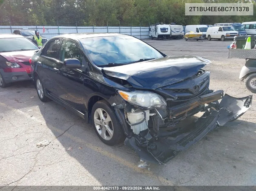 2011 Toyota Corolla S VIN: 2T1BU4EE6BC711378 Lot: 40421173