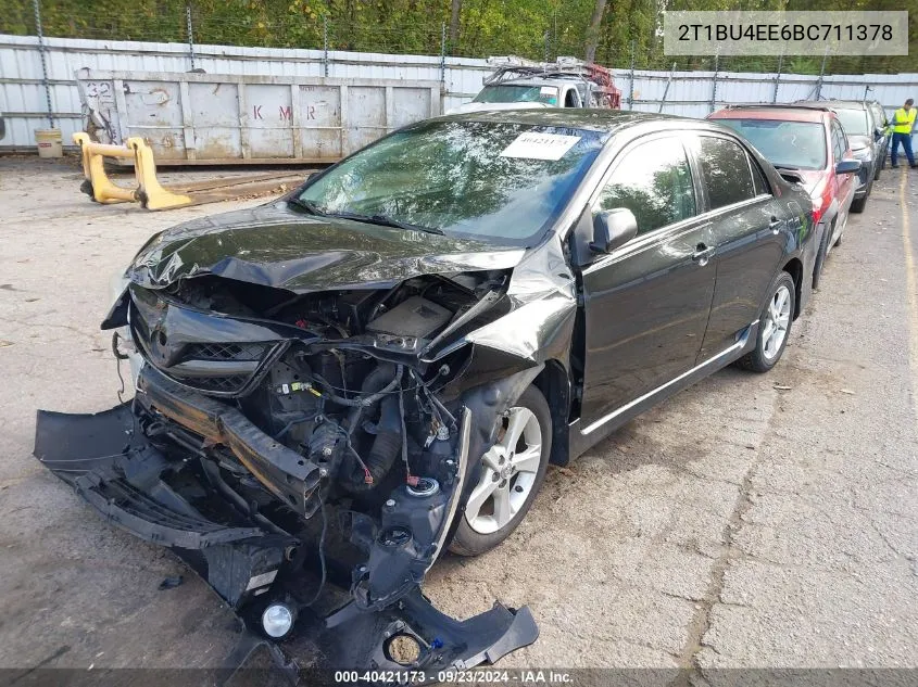 2011 Toyota Corolla S VIN: 2T1BU4EE6BC711378 Lot: 40421173