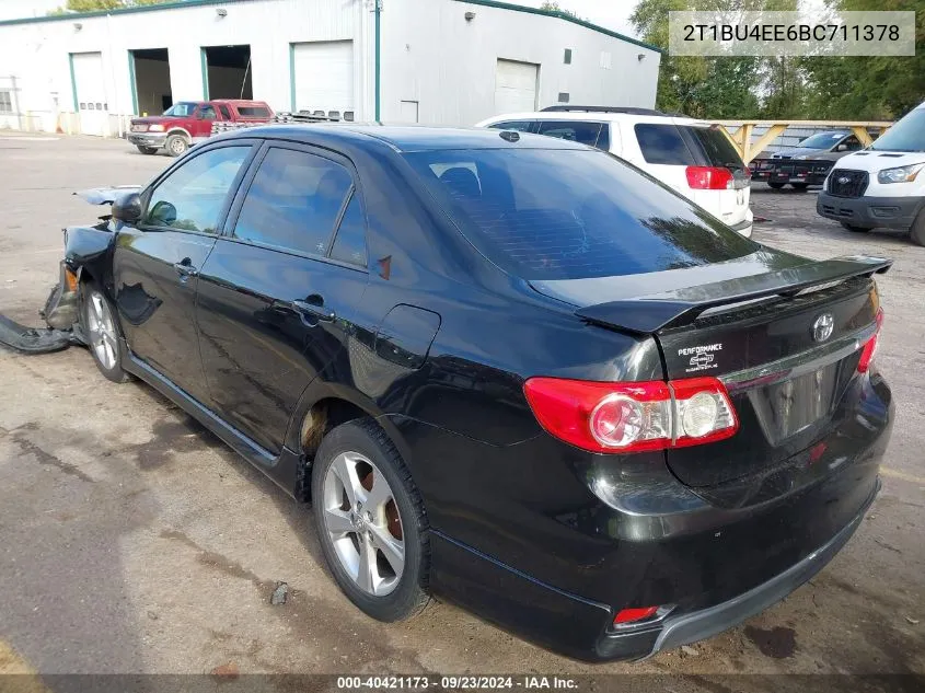 2011 Toyota Corolla S VIN: 2T1BU4EE6BC711378 Lot: 40421173