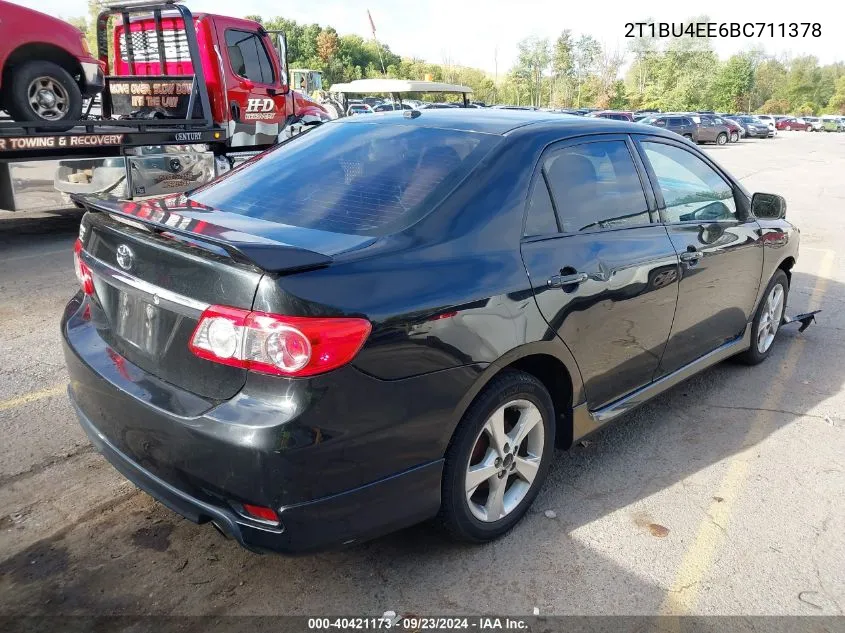 2011 Toyota Corolla S VIN: 2T1BU4EE6BC711378 Lot: 40421173