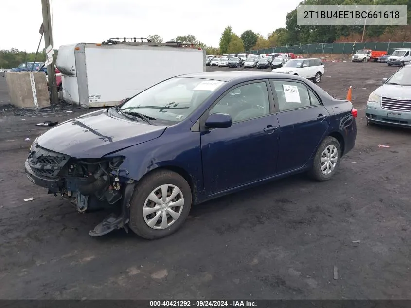 2011 Toyota Corolla S/Le VIN: 2T1BU4EE1BC661618 Lot: 40421292