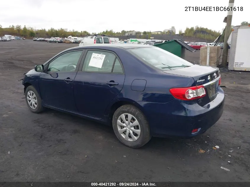 2011 Toyota Corolla S/Le VIN: 2T1BU4EE1BC661618 Lot: 40421292