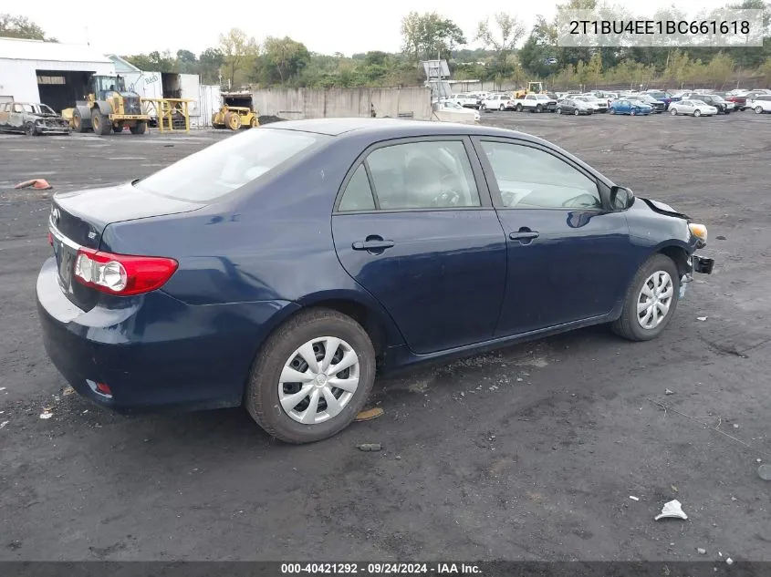 2011 Toyota Corolla S/Le VIN: 2T1BU4EE1BC661618 Lot: 40421292