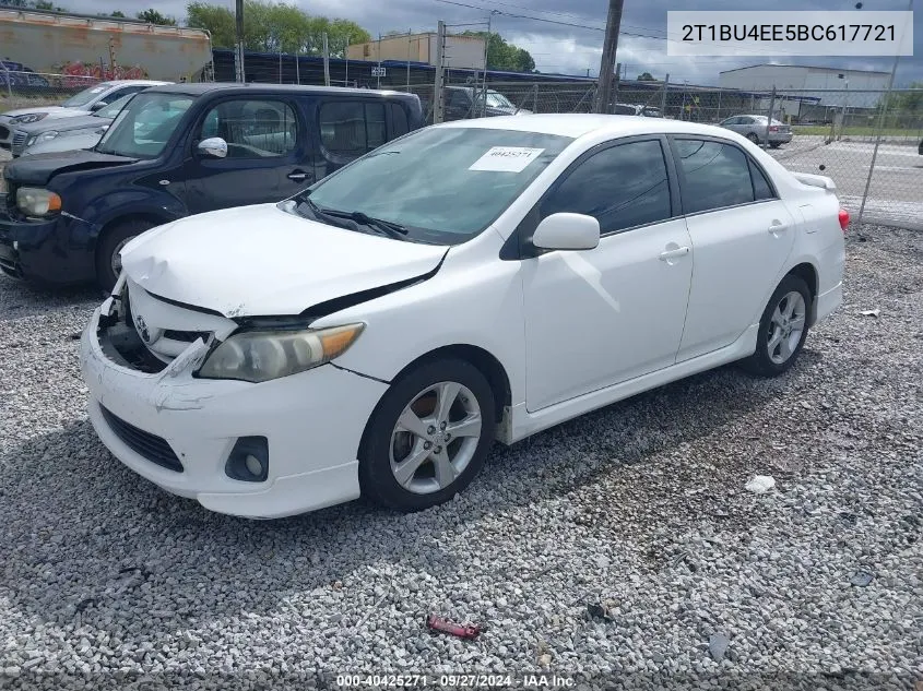 2011 Toyota Corolla S VIN: 2T1BU4EE5BC617721 Lot: 40425271