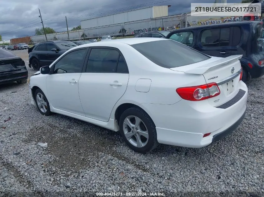 2011 Toyota Corolla S VIN: 2T1BU4EE5BC617721 Lot: 40425271