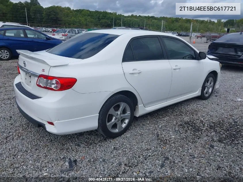 2011 Toyota Corolla S VIN: 2T1BU4EE5BC617721 Lot: 40425271