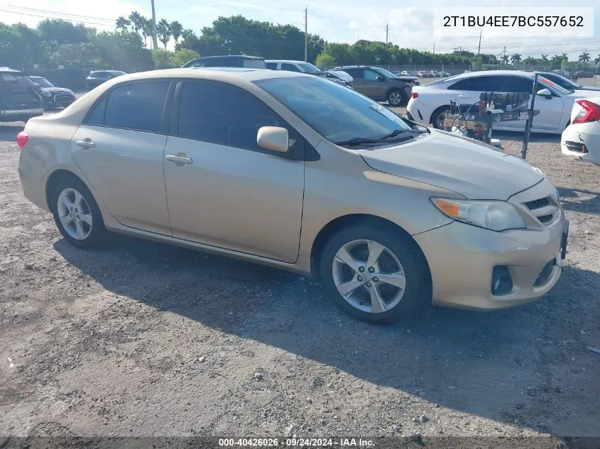 2011 Toyota Corolla Le VIN: 2T1BU4EE7BC557652 Lot: 40426026