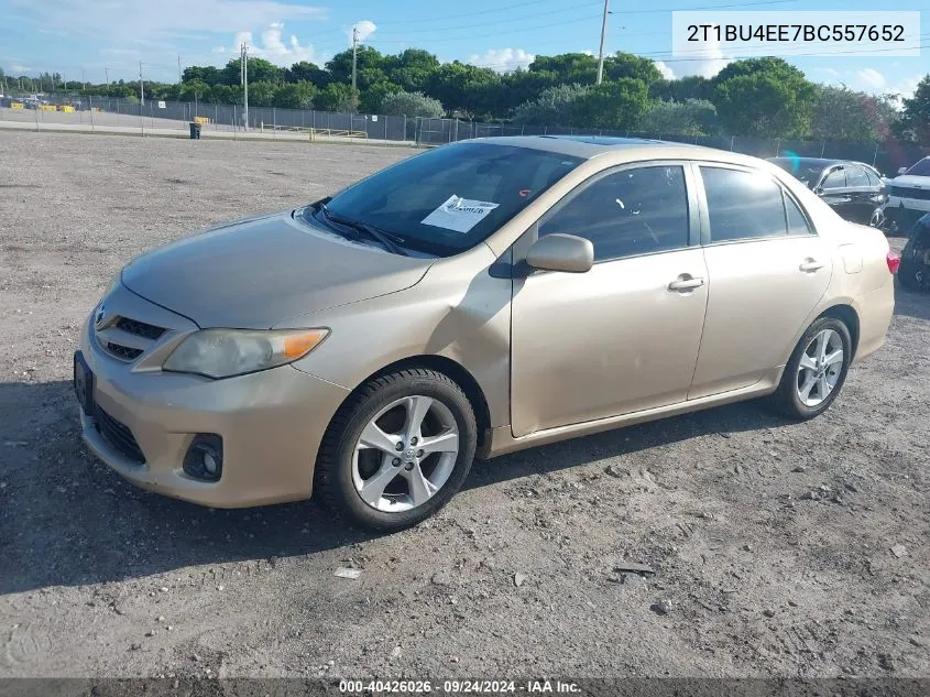 2011 Toyota Corolla Le VIN: 2T1BU4EE7BC557652 Lot: 40426026