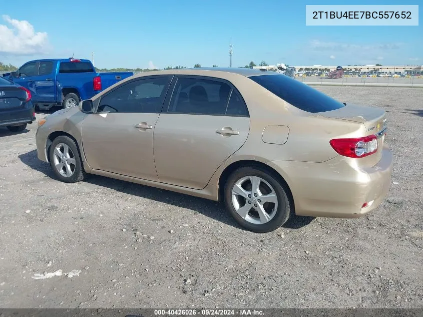 2011 Toyota Corolla Le VIN: 2T1BU4EE7BC557652 Lot: 40426026